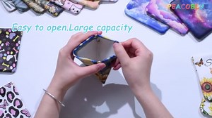 Peacoblue 4Pcs Small Leather Squeeze Coin Purse for Women-Rabbit Wreath and Heart Pattern Waterproof & Durable Snap Closure Change Pouch Mini Money Wallet Bag for Adult Teen Girls Easter Best Gift