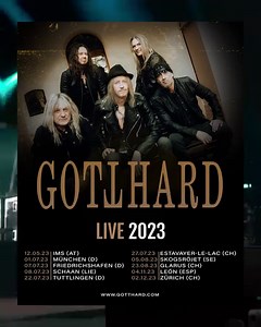 Check out the Gotthard live dates 2023. More to come … #gotthard_band #tourdates #classicrock #eighty7visions | Gotthard