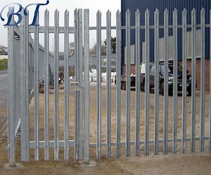 [Hot Item] Hot Dipped Galvanized W Pale Palisade Fence with Ipe Post.