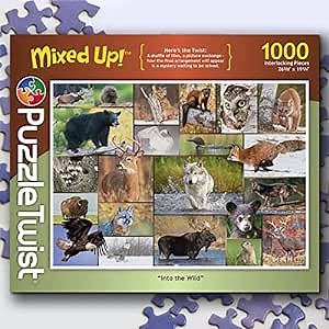 PuzzleTwist - Into The Wild - 1000 Piece Jigsaw Puzzle, Mixed Up! Series, Unique Challenging Fun for Adults Family Teens, Made in USA