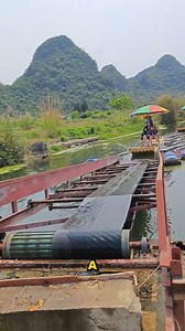 36K views · 29 reactions | Bamboo raft lifted with conveyor #RaftRide #RiverFun #SmoothExit | YNP Media | Facebook