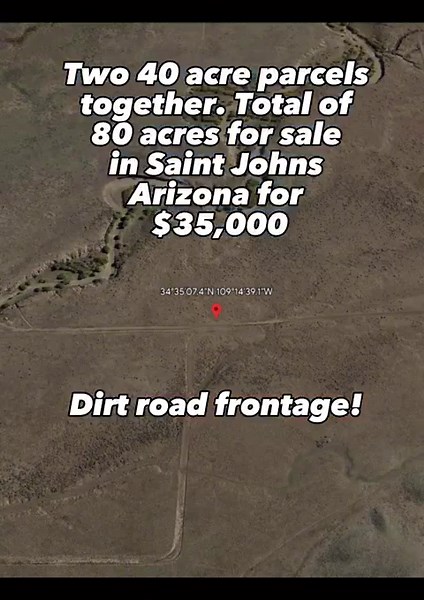 Two 40 acre lots. Total 80 acres in Arizona for $35K #foryou #fyp #viral #reels #trending #realestate #land #arizona #property #viralvideos #viralreels #viralpost #trendingreels #properties #arizonarealestate #lots #acreage #propertyforsale #realestateinvesting | Land Century