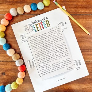 Letter Writing Activity Set, Printable Letter Anatomy Writing Guide, Kids Stationery, Learning to Write Lesson, Homeschool Handwriting Tool - Etsy