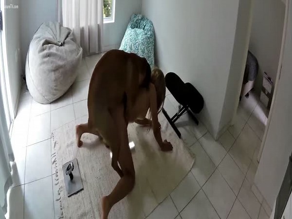 Woman gets left alone with her horny dog and they have dog sex