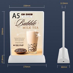 [Hot Item] A4 5000mA Type-C Rechargeable ABS Base Restaurant Desktop LED Light Box for Retail Stores Jewelry Stores