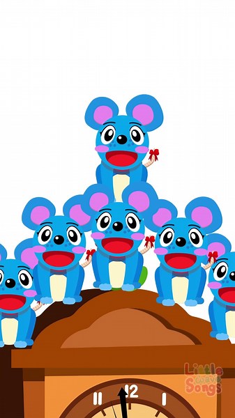 Hickory Dickory Dock Mouse and Mouse | Nursery Rhymes For Toddlers | Little Wave Songs - Baby Coco