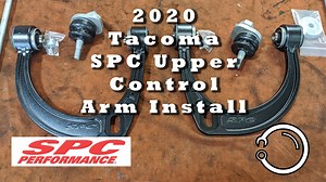 This is my process of installing SPC upper control arms on a 2020 Toyota Tacoma. The reason we installed these was because we recently installed a Bilstein 5100 strut to level the truck, but was not able to achieve proper alignment specs when complete. These upper control arms allow us the adjustment to bring the alignment in to spec. We decided to go the route of cutting the bolts instead, of distorting the body panel or causing damage to paint and promoting rust, to remove the upper control ar