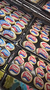 11 Weeks of Cookie Polling!! Huge shoutout to our bakery team, especially our cake decorators for decorating all of these coookies by hand!! #mnbestbakery #mnbestdonuts #bestriverroadbakery #tcltop5bakerymn #kqrsbestdonuts #hometownpride #redwingmn #cookiepoll2024 #kamalaharris #donaldtrump | Hanisch Bakery and Coffee Shop