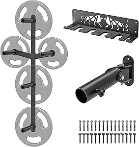 Valor Fitness Bumper Plate Storage Rack – Portable with Locking Wheels – Holds 500 Pounds of 2 Inch Weight Plates – Gym Organizational Equipment