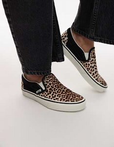 Vans – Leopardmönstrade sneakers i slip in-modell | ASOS