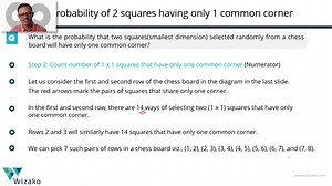 GRE Probability Practice Question |  Chess Board Squares - Common Corner Q7