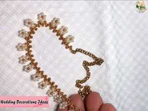 2.8K views · 124 reactions | How to Make Super Duo Flower Seed Bead Necklace | Wedding Decoration Ideas | Facebook