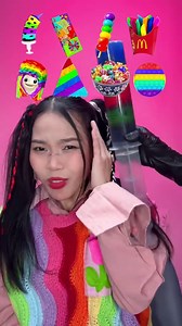 ASMR MUKBANG 🌈🔥 Rainbow Food Challenge #mukbang #asmr #eating #foodtiktok #challenge #foryoupage #viral #foryou #food | HUBA 후바