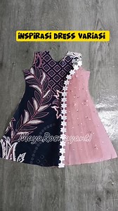 Contoh Model Dress Variasi Batik simpel #polaminidress #dressvariasibatik #bymayarosmayanti | Maya Rosmayanti
