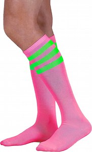 Neon Nation Unisex Adult Size Colored Knee High Sock with Various Color Stripes - Walmart.com