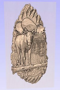 Bull Moose 3D Model STL for CNC Carving - Etsy Australia