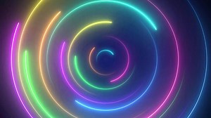 Download Colorful neon patterns create mesmerizing light displays in dark ambiance for free