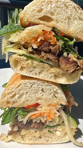 41K views · 24 reactions | A Banh Mi that’s beyond me 朗 Our NEW Banh Mi features seasoned and marinated @BeyondMeat Steak, crunchy cucumbers and pickled vegetables, fresh herbs, spicy Fresno peppers, and tangy sweet bánh mì sauce, all on a crispy French baguette! | Veggie Grill | Facebook