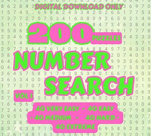 200 Number Search Puzzles for Kids and Adults - Vol 1 | Printable Pages | Instant Download PDF |8.5 X 11 Inches | Solutions Included - Etsy Australia