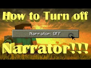How To Turn off Narrator Minecraft (Java Edition)