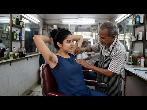 Perfect Under Arm Hair Shave | Barber Shop Experience 💯 #ArmpitHair #UnderArmHair