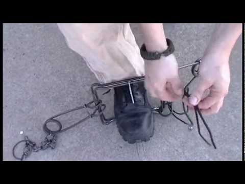 220 conibear - How to load with a rope.