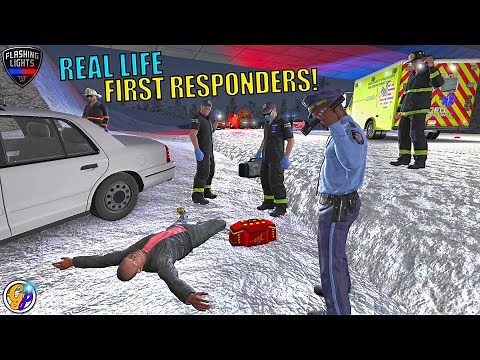 NEW SNOW IN FLASHING LIGHTS (Real Life Police + Fire + EMS Roleplay) | Flashing Lights Game