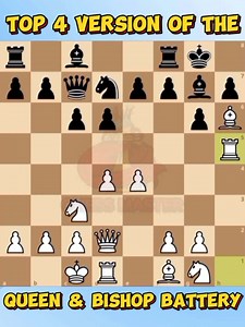 6.9K views · 111 reactions | TOP 4 VERSION OF THE QUEEN & BISHOP BATTERY ♟️ #chessmaster | Chess Master | Facebook