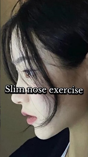 Slim nose exercise 🎀🖤 #exercise #nose #slimnose #korean #glowup #aesthetic #tips #message