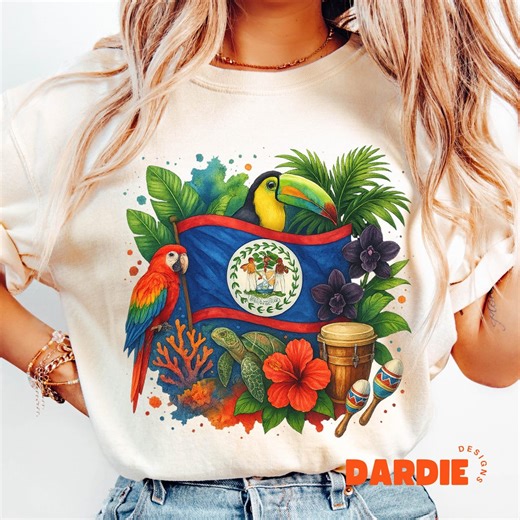 Belize Flag PNG, Belize Culture PNG, Patriotic PNG, Belize Vacation Travel Sublimation Design, Trending Clipart, Digital Download - Etsy