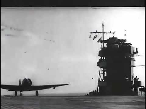 Japanese Aichi D3A1 “Val” dive bombers taking off from the carrier Akagi (1941)
