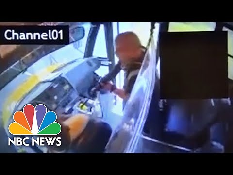 Video Shows Moment School Bus Hijacked By Armed Man | NBC News