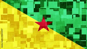 French Guiana flag wallpaper technology background animation