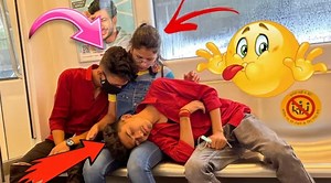 282K views · 9.8K reactions | SLEEPING ON STRANGERS IN THE METRO PRANK --EPIC REACTION  PRANK INDIA | PRANK INDIA | Facebook