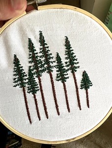 Redwood Embroidery Design - Trees - Etsy UK