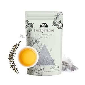 Milk Oolong Tea Selection: Taiwanese High Mountain Tea Bags, Xin Qing Milk Oolong, Jinxuan Oolong - 20ct, Brews 40 Cups