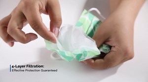 JMU 50 Pack Multicolor Disposable Face Masks, 4-Ply ASTM Level 3 Medical Face Masks for Adults