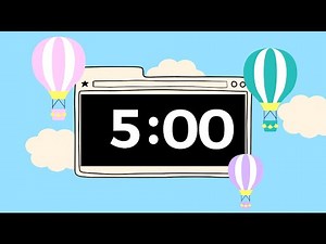 Happy clean up timer for kids - 5 MINUTES