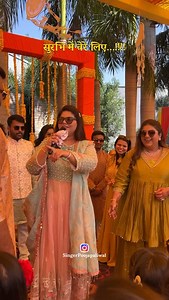 112K views · 3.3K reactions | Tag Surbhi 朗 #weddingfun @singerpoojapaliwal #singerpoojapaliwal . . #singer #anchor #mayra #wedding #entertainer #haldi | Singer Pooja Paliwal | Facebook