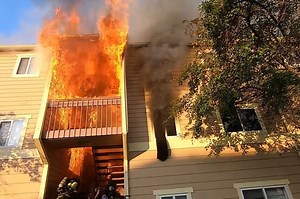 Dramatic video shows Wichita Fire Dept. response to fully involved apartment fire