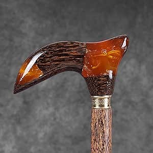 Handmade Palm Wood Hiking and Walking Stick Man | Epoxy Resin Walking Stick for Senior | Walking Sticks for Adult