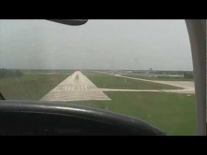 Landing at Vero Beach, Florida (cockpit view)