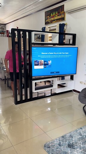 Rotating TV Partition for Creative Home Design
