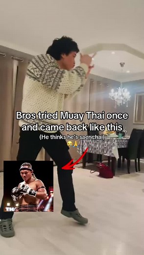 Muay Thai Novices Attempt Saenchai Stance: Comedy Fail