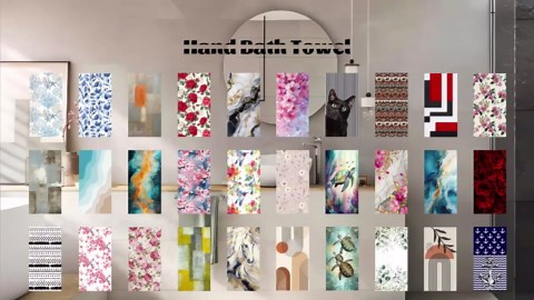 Boho Floral Tropical Leaves Bathroom Hand Towel Set of 2,Colorful Flowers Botanical Leaves Fingertip Towel Kitchen Hand Towel,Soft Absorbent Decorative Guest Towel Hand Bath Towel for Hotel Home