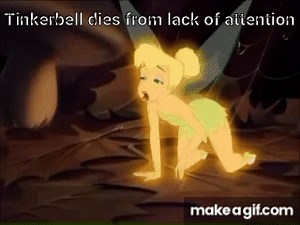 Tinkerbell dies from lack of attention on Make a GIF