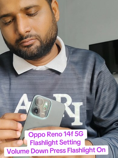 Oppo Reno 14f 5G: How to Set Up Flashlight