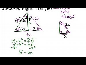 306090 Right Triangles Principles ( Video ) | Geometry