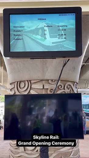 06.30.23 - ‘Ōlelo covers the grand opening ceremony of the Skyline rail at Halawa station. Skyline then became officially open to the public at 2pm. This was a monumental moment for Oahu residents who have waited and watched this development. #skylinerail #hnlrail #honolulurail #honolulurailtransit #oahu #publictransportation #rail | 'Ōlelo Community Media