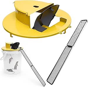 Bucket Lid Mouse Rat Trap, Reusable Humane Mouse Traps for Indoor Outdoor, Metal Material, Automatic Reset Mouse Trap, 5 Gallon Bucket Compatible